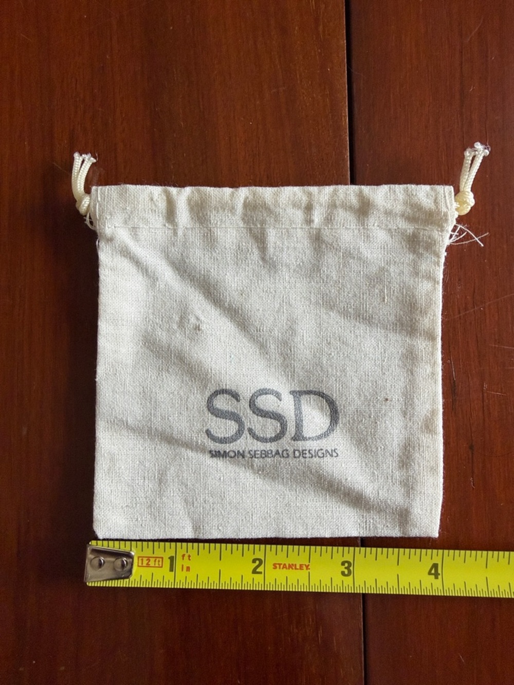 Simon Sebbag Designs SSD 4”x4” Drawstring Canvas Pouch - Natural